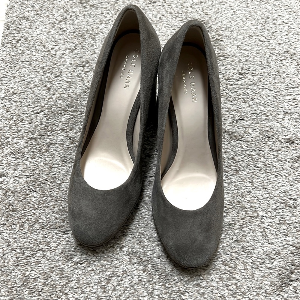 BRAND NEW - Cole Haan Grey Suede Platforms